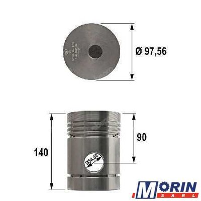 Pièces Agricole et Motoculture - Pièces Tracteur - Piston AKD112 sans segments Ø 98, axe Ø 35 mm