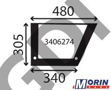 Pièces Agricole et Motoculture - Vitres - VITRE DE PORTE INFERIEURE GAUCHE - CASE - 248725A1