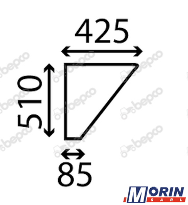 Pièces Agricole et Motoculture - Vitres - Vitre Bas de porte de cabine NEV PLD (040247)