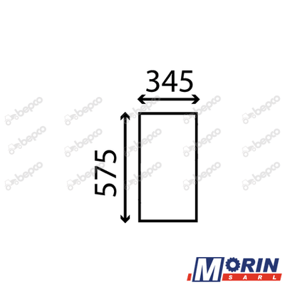 Pièces Agricole et Motoculture - Vitres - VITRE DE LABOUR - CABINE TIM - MF509