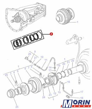 Pièces Agricole et Motoculture - Pièces Tracteur - KIT DE RÉPARATION BUTEE HYDRAULIQUE MF SERIE 3000 (3600207M94)