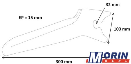 Pièces Agricole et Motoculture - Pièces d'usure - DENT HERSE RAPIDE 300X15 G ADAPTABLE BREVIGLIERI