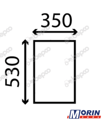 Pièces Agricole et Motoculture - Vitres - VITRE LATERALE FIXE - CABINE TIM - MF511