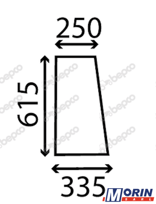 Pièces Agricole et Motoculture - Vitres - VITRE LATÉRALE FIXE pour IH 33 cabine TIM luxe - 3217193R1