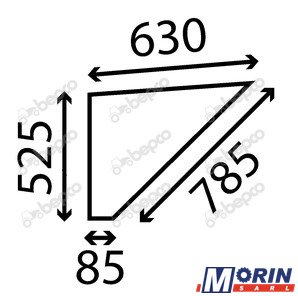 Pièces Agricole et Motoculture - Vitres - VITRE DE PORTE INFÉRIEURE - MF526