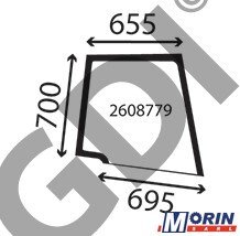 Pièces Agricole et Motoculture - Vitres - VITRE HAUT DE PORTE DROITE - NEW HOLLAND TD - 5092898