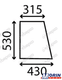 Pièces Agricole et Motoculture - Vitres - VITRE LATÉRALE FIXE - 3058774R1