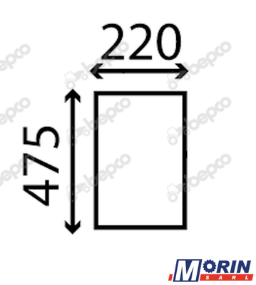 Pièces Agricole et Motoculture - Vitres - VITRE LABOUR pour MF 1080 cabine NEV - 2830330